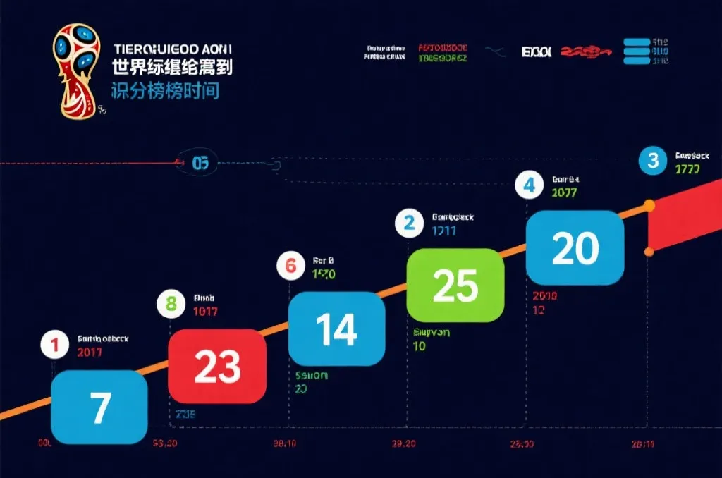 世界杯小组赛积分榜与赛程时间线示意图